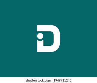 letter id and di logo design vector template