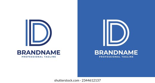 Monogramm-Logo der Letter-ID-Linie, geeignet für Unternehmen mit ID- oder DI-Initialen.