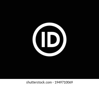 letter id logo design vector template
