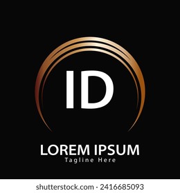 letter ID logo. ID logo design vector illustration for creative company, business, industry