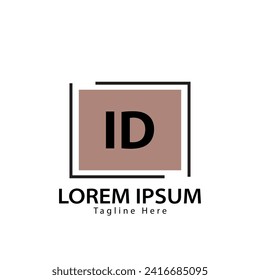 letter ID logo. ID logo design vector illustration for creative company, business, industry