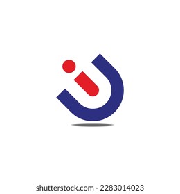 letter id simple colorful line logo vector 