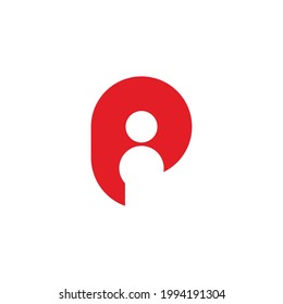 letter id simple geometric unique logo vector