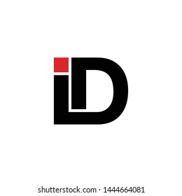 Letter ID simple  logo design vector