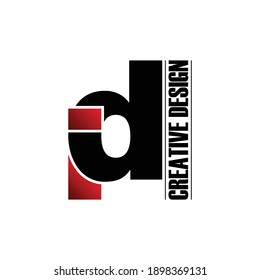 Letter ID simple logo design vector