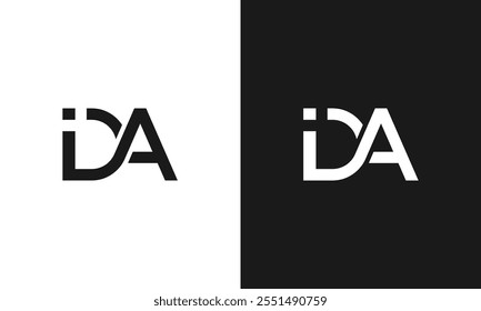 letter IDA font logo design vector template