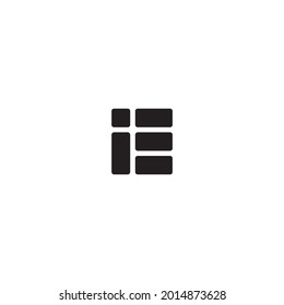 
letter i,E simple symbol logo vector