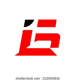 Letter IG or GI logo vector.