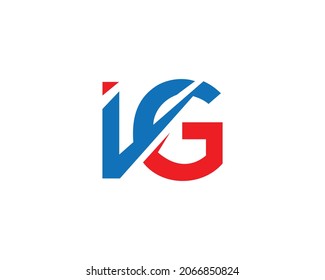 Letra IG Logo Inicial Icono Diseño Símbolo Vector Idea Creativa.