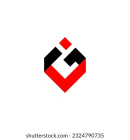 Letter IG logo, Letter IG line logo design	