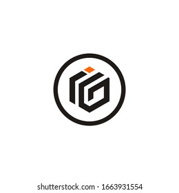 Letter IG logo Template Vector