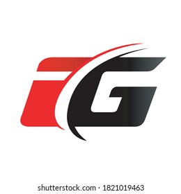 letter IG logo vector design. company logo IG