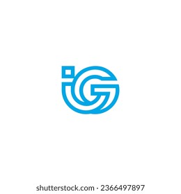 letter ig logo vector image