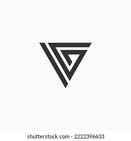 plantilla de ilustración vectorial de diseño de logotipo de ig de letra