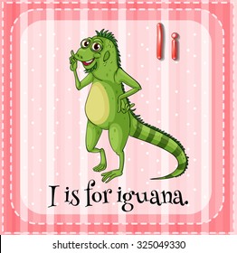 Letra I es para ilustración iguana