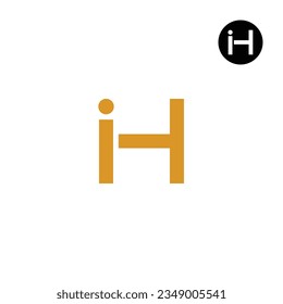 Diseño del logotipo de monograma IH HI