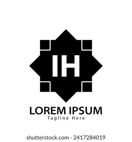 logotipo de la letra IH. IH diseño de logo ilustración vectorial para empresa creativa, empresa, industria