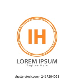 letter IH logo. IH logo design vector illustration for creative company, business, industry
