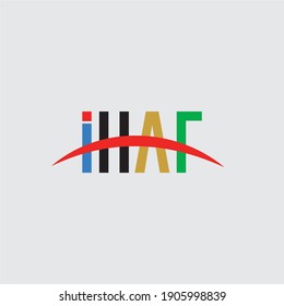 Letra IHAF icono de plantilla vectorial para su negocio. Diseño inicial del logotipo, logotipo geométrico. Alfabeto creativo monograma moderno. Idea del logotipo de la empresa con el espacio de etiquetas.