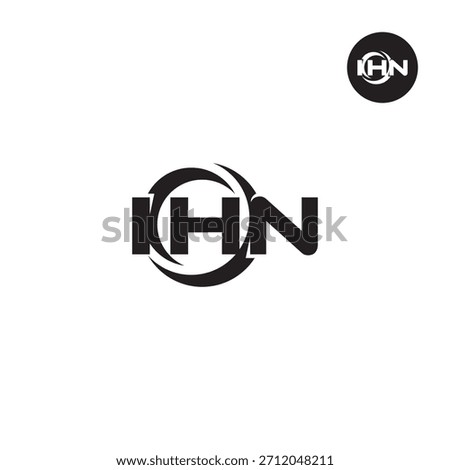 Letter IHN Logo Initials Acronym