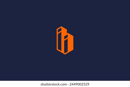 letter ii with building logo icon design vector design template inspiration