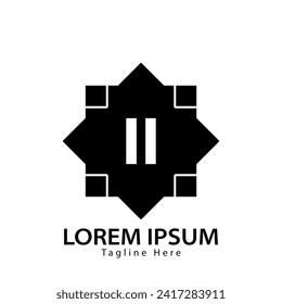 letter II logo. II logo design vector illustration for creative company, business, industry