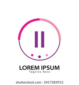 letter II logo. II logo design vector illustration for creative company, business, industry