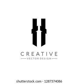 Letter II Logo. Initial Letter Design Vector