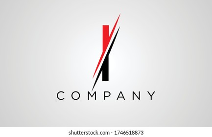 Letter II Logo. Slice Logo Design Concept Template