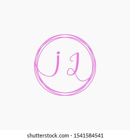 Letter II logo template. Creative fashion logo design, couple letter , beauty icon. Initial handwriting or handwritten logo for identity. Logo with hand drawn style. wedding concept -vector