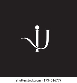 Letter IJ Joint logo icon flat and vector design template.
