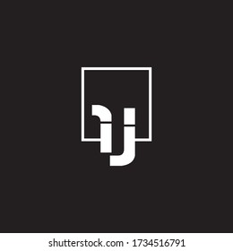 Letter IJ Joint logo icon flat and vector design template.
