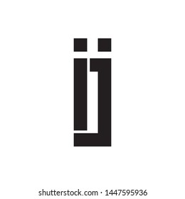 Letter ij logo design vector