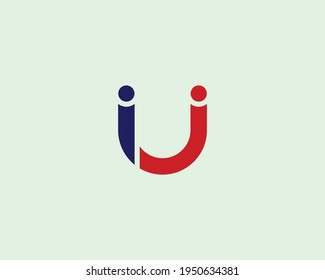 plantilla vectorial de diseño de logotipo ij de letra