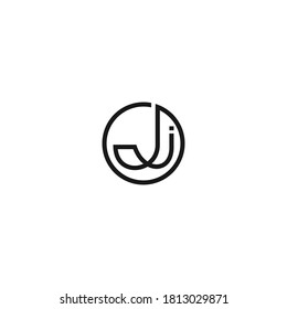 Letra IJ diseño de icono de icono Diseño de ilustración Vector