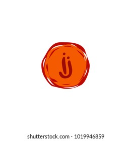 Letter IJ Logo. Shape Template. Fun Logo