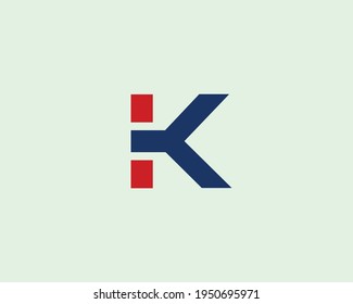 letter ik and ki logo design vector template