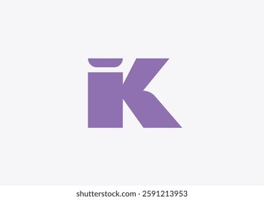 letter ik simple geometric logo vector Letter IK simple logo design vector IK red letter logo swoosh