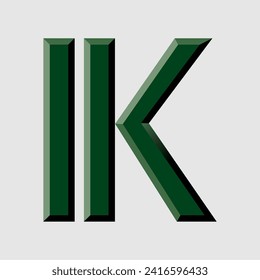 Letter IK Vector Design Illustration