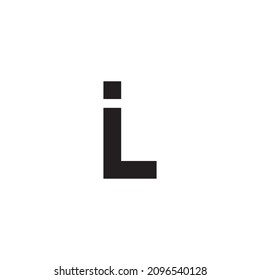 letter iL Li i L simple symbol logo vector
