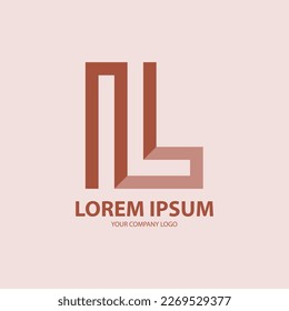 Vector de diseño de logotipo IL de carta para empresas