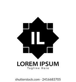logotipo IL de la letra. Diseño de logotipo IL ilustración vectorial para empresas creativas, empresas, industria