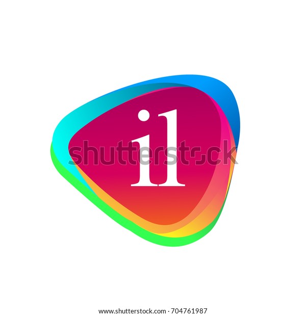 Letter Il Logo Triangle Shape Colorful Stock Vector (Royalty Free ...