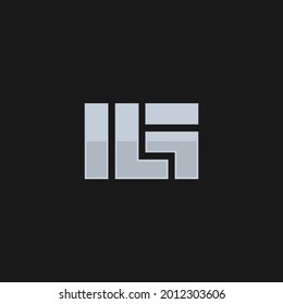 Letter ILG Logo Design. Square Symbol. Vector Illustration.