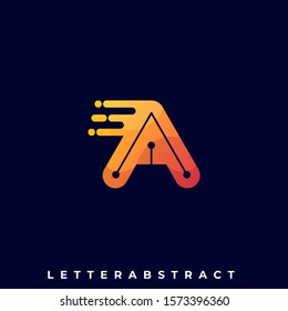 Letter A Illustration Vector Template. Suitable for Creative Industry, Multimedia, entertainment, Educations, Shop, and any related business