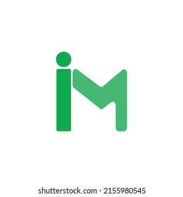 Letter IM Green With Modern And Simple Style