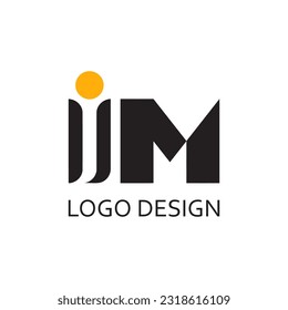 letter im for logo company design template