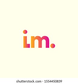 Letter im logo design with elegant gradient. business letter logo .letter logo design template elements