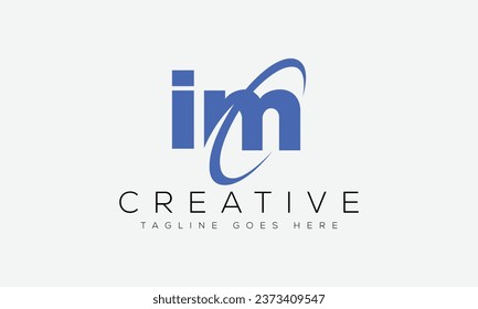 Letter IM logo design template vector illustration