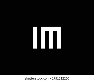 letter im logo design vector template